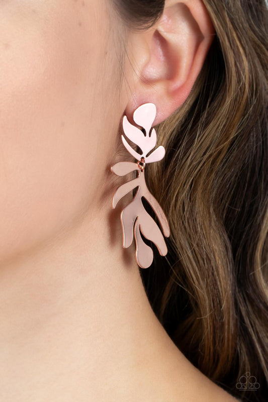 Palm Picnic - Copper Earrings