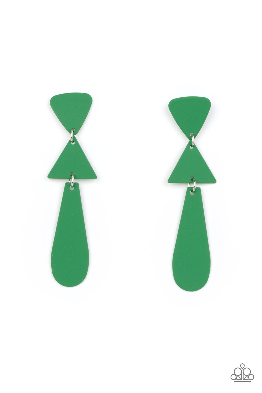 Retro Redux - Green - Earrings