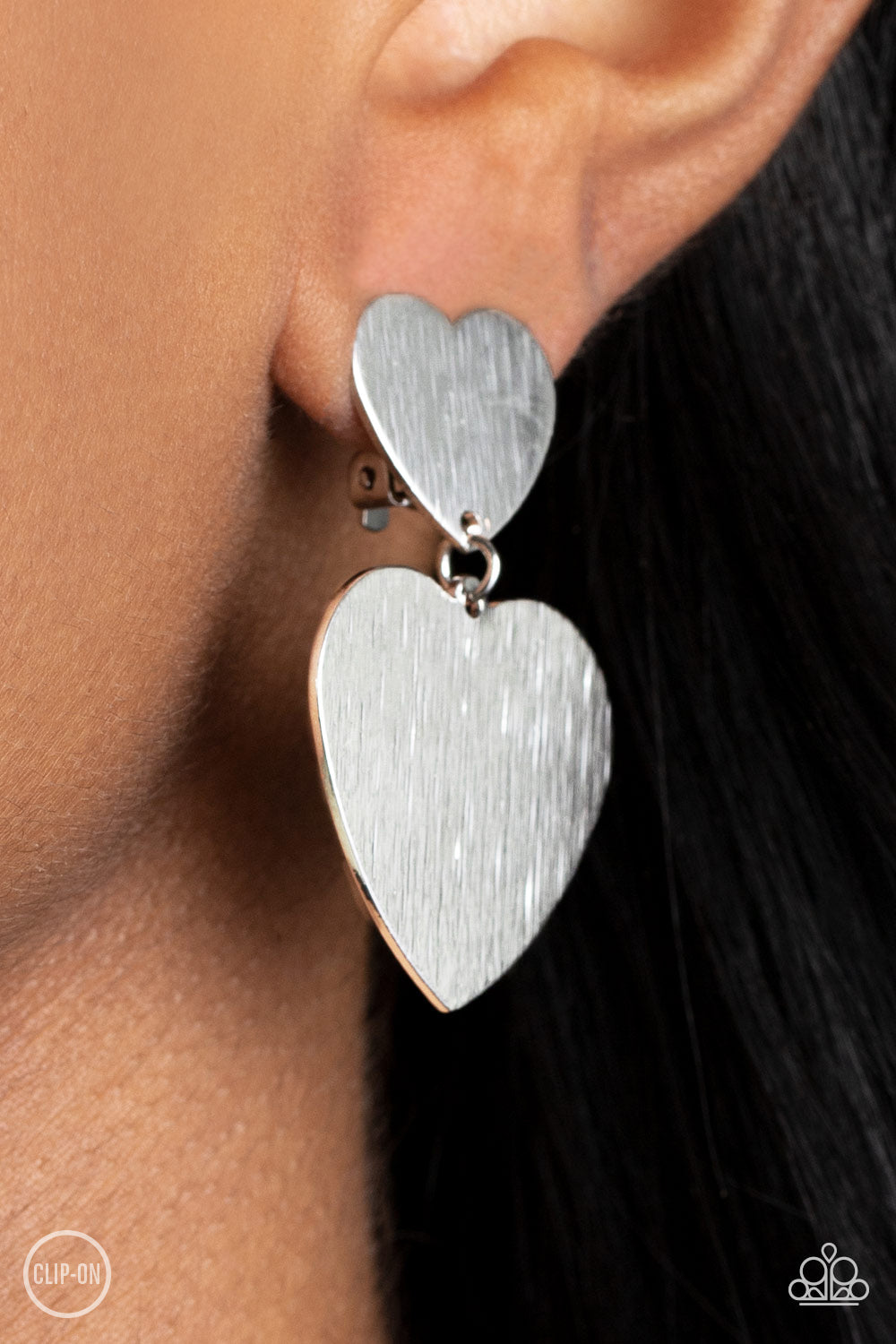 Cowgirl Crush - Silver Clip-on Earrings