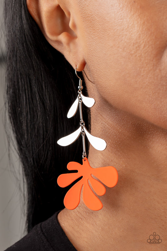 Palm Beach Bonanza - Orange Earrings