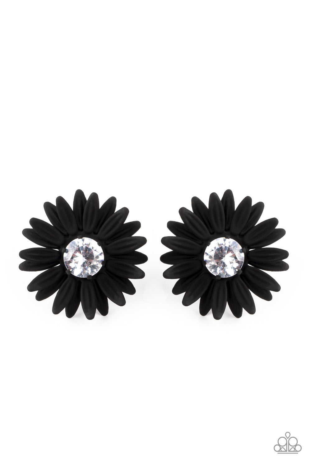 Sunshiny DAIS-y - Black Earrings