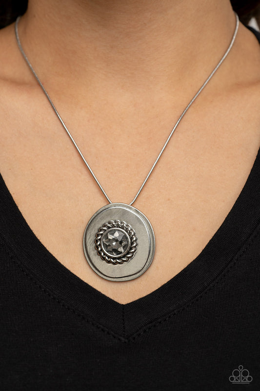 Make Me a MEDALLION-aire - Silver Necklace