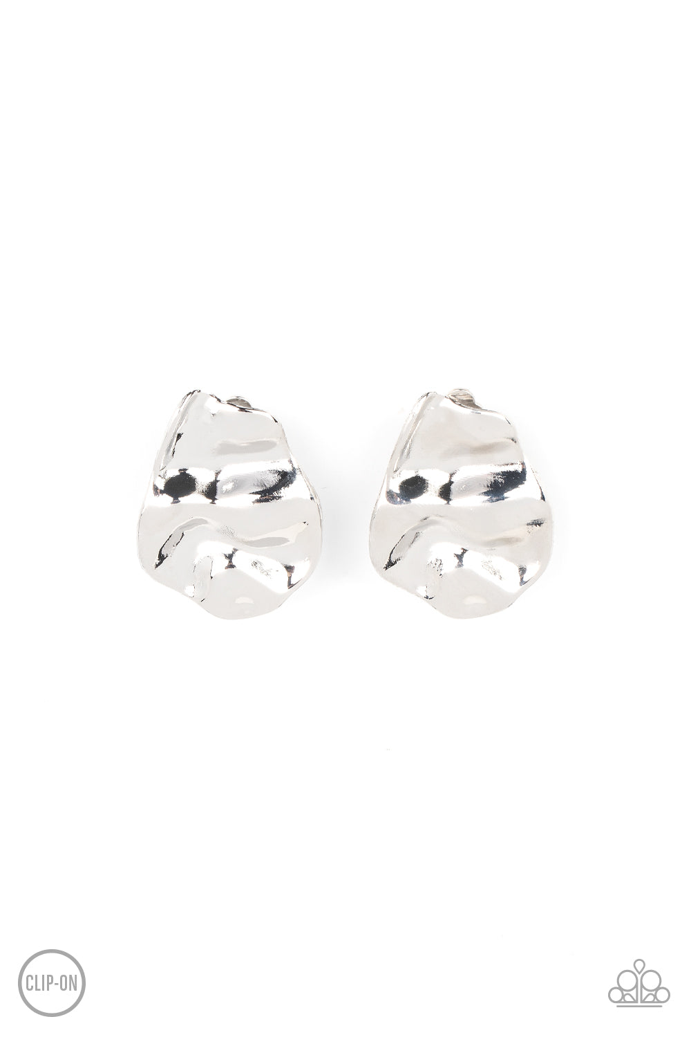 Raise the RUCHE - Silver Clip-on Earrings