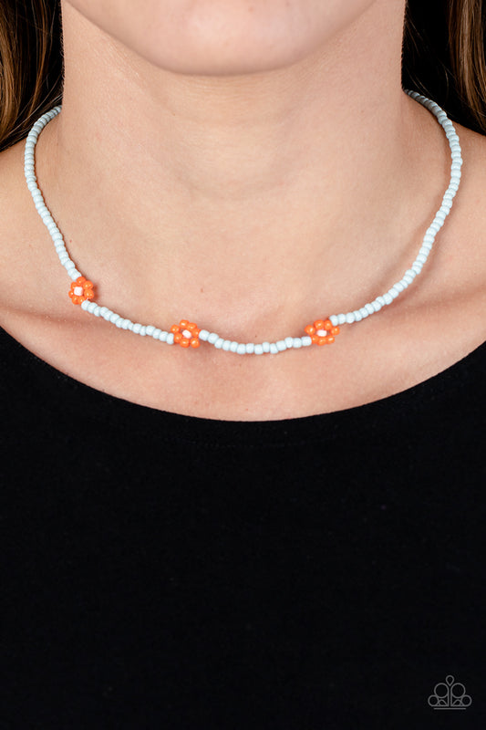 Bewitching Beading - Orange Necklace